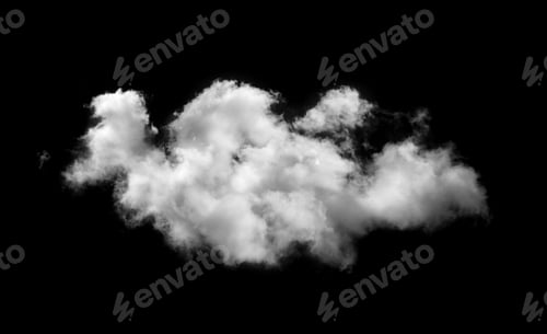 Preview: white cloud or smoke isolated on black