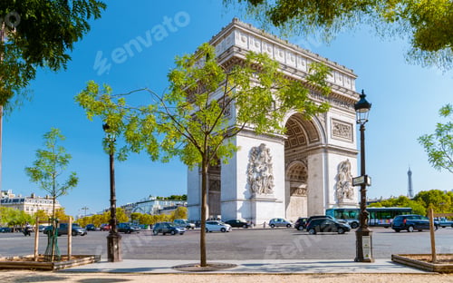 Preview: Avenue des Champs-Elysees Paris France Arc De Triomphe