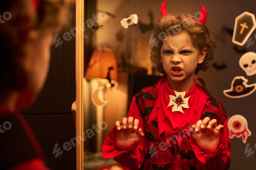 Preview: Little vampire scowling and clawing
