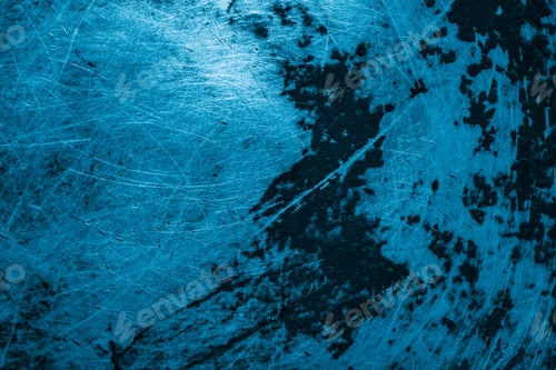 Preview: blue old aluminum sheet with burnt marks from the pan