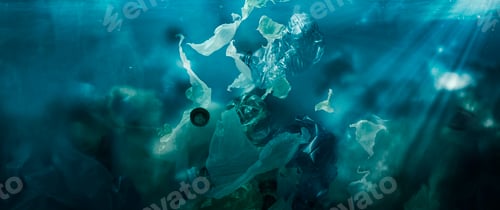 Preview: Toxic plastic waste floating underwater in the ocean