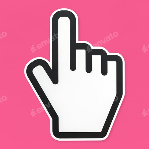 Preview: Computer arrow cursor icon isolated