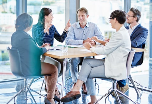 Preview: Making success happen. Shot of a group of businesspeople having a meeting in a boardroom.