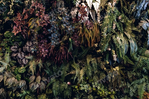 Aperçu: Herb wall, plant wall, natural green wallpaper and background. nature wall.