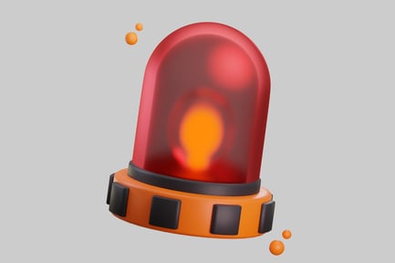 Preview: Red dome with black base and orange ring