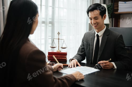 Preview: Business law concept, Lawyer business lawyers are consulting lawyers for women entrepreneurs