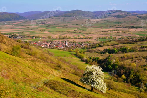 Preview: Mesmerizing shot of a countryside landscape under a blue sky
