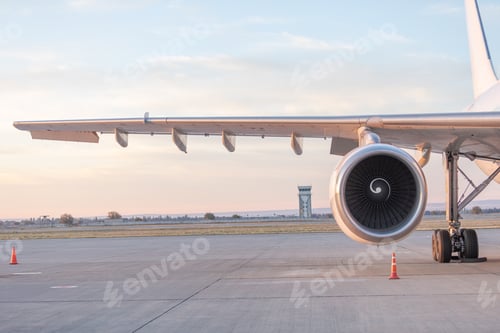 Preview: Plane wing and engine
