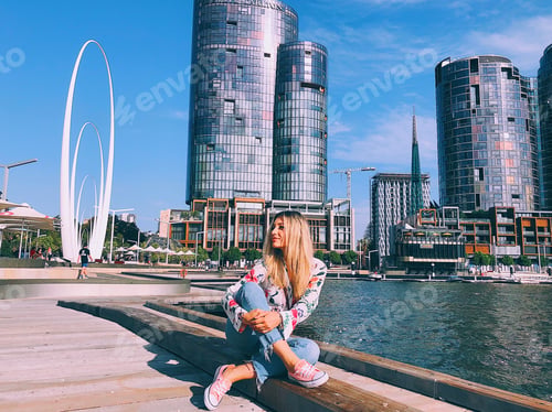 Preview: Beautiful young blonde girl on Vacation