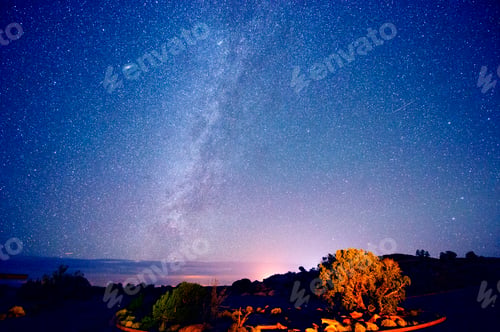 Preview: Stars in night sky, Moab, Utah, USA