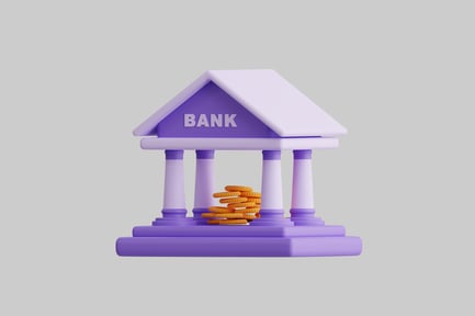 Preview: Pastel bank with coins