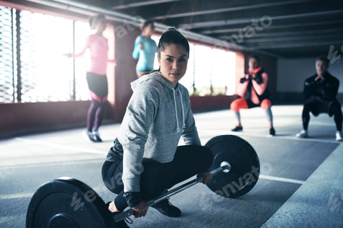 Preview: Fit healthy woman exercising