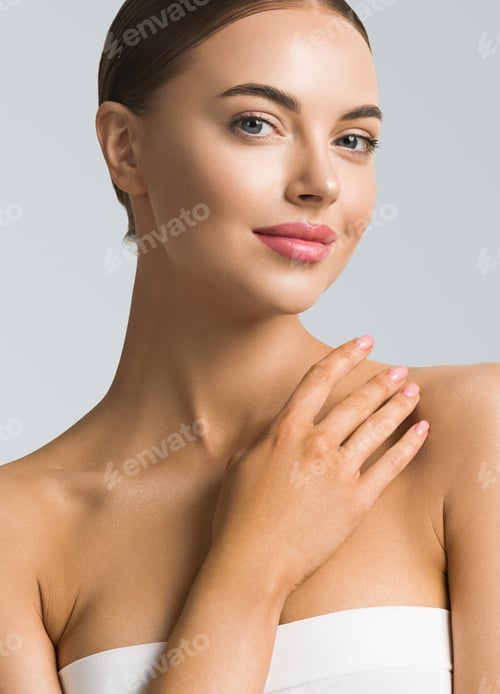 Preview: Beauty model healthy skin beautiful body hands manicure nails natural make up woman cosmetic concept