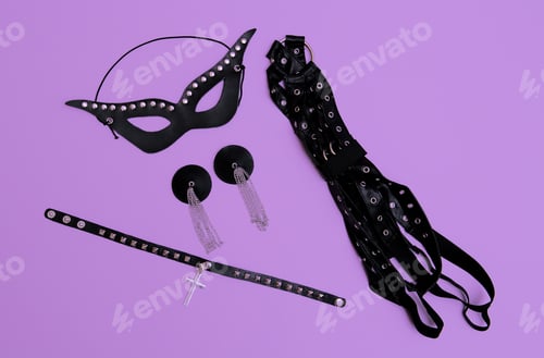 Preview: Bdsm set. Erotic games and fantasies. Sex concept