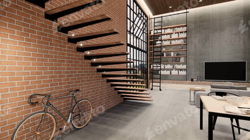 Vista previa: Interior de la casa en 3D