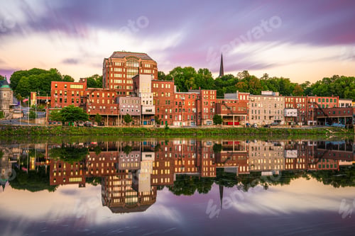 Preview: Augusta, Maine, USA Downtown Skyline