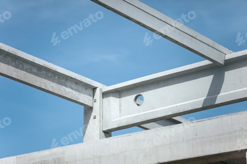 Preview: Selective focus shot of construction of residential complex
