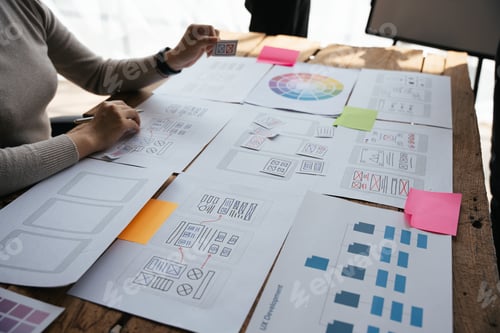 Preview: ux Graphic designer creative sketch planning application process development prototype wireframe for