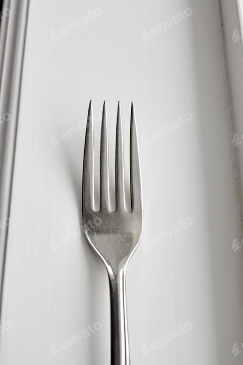 Preview: Single Fork and White Background