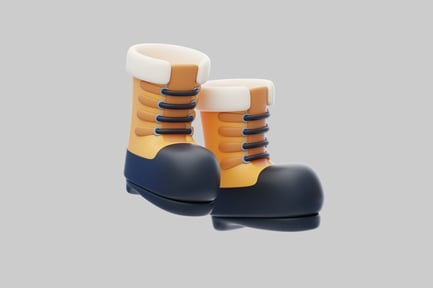 Preview: Cartoon winter hiking boots pair