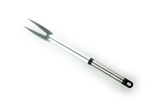 Preview: Metal barbecue fork isolated on white background