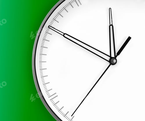 Preview: Wall Clock, isolated on white background