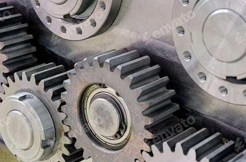 Preview: Group of pinions, part of gear box or servo mechanism