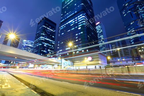 Preview: night traffic in city