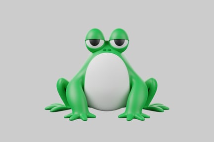 Preview: Grumpy spring frog decoration