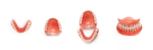 Preview: Isolate on white background acrylic prosthesis of human jaws