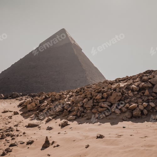 Preview: Ancient Egyptian Ruins and Pyramids The sandy desert in Cairo