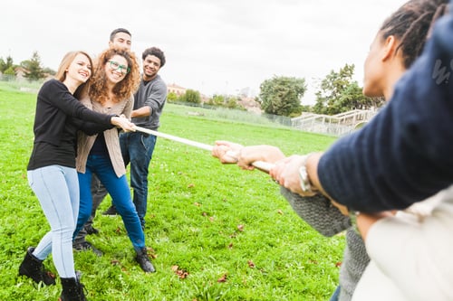 Preview: Multiracial People Playing Tug of War