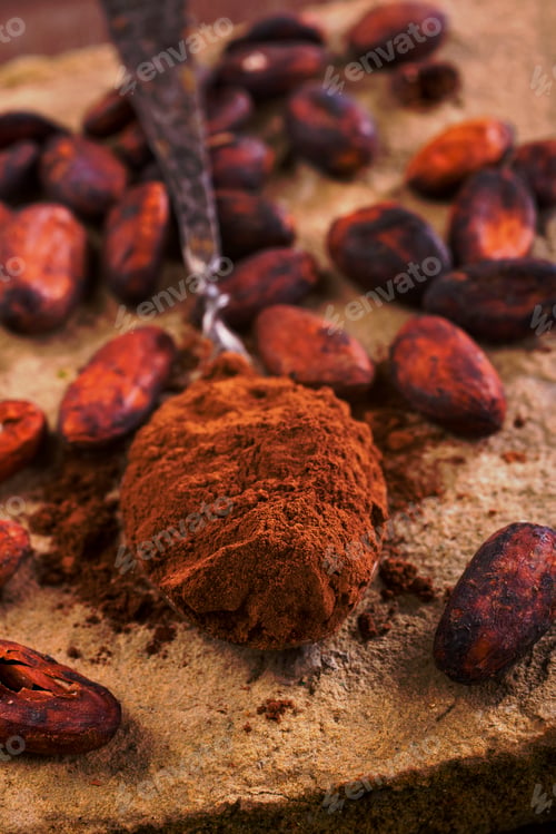 Preview: Chocolate beans that have been dried in the sun and are ready to be produced