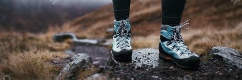Preview: Hiker at Buachaille Etive Beag in Scotland
