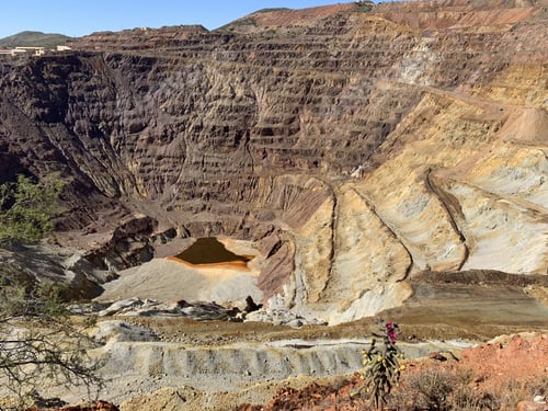 Preview: Rock layers at a huge copper mine near Bisbee, Arizona