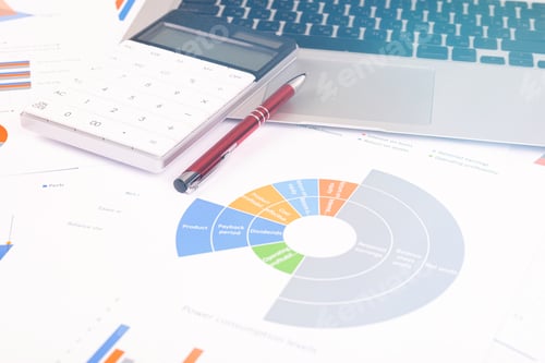 Preview: documents on the table, office workplace