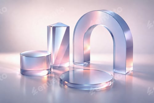 Preview: Abstract Glass Arch Shapes Minimal Composition