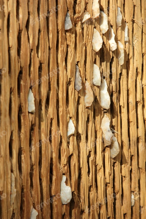 Preview: Threshing board of aged wood and stones texture
