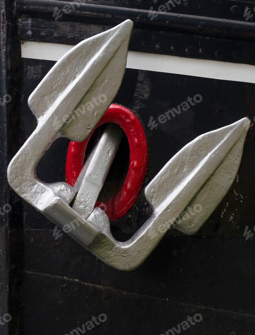 Preview: Silver painted anchor