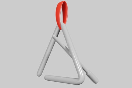 Vista previa: Instrumento de percusión triangular.