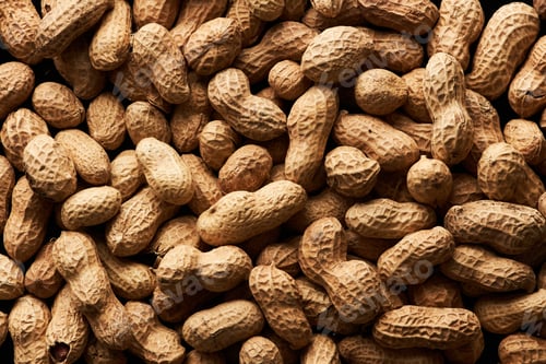 Preview: Top View Food Background of Roasted Peanuts in Heap