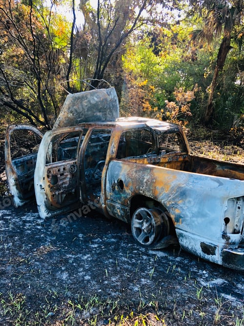 Preview: Burnt Truck in a Rural Environmental Catastrophe