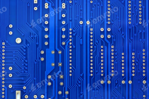 Preview: Abstract tech background - blue circuit board