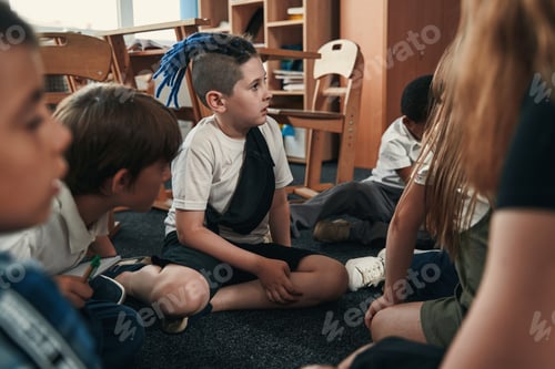 Preview: Classroom meeting conducted in pleasant informal atmosphere