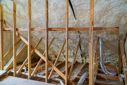 Preview: Fragment of a ventilation system in a frame house