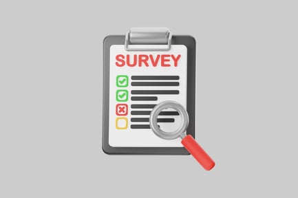 Vista previa: Lupa de encuestas con portapapeles