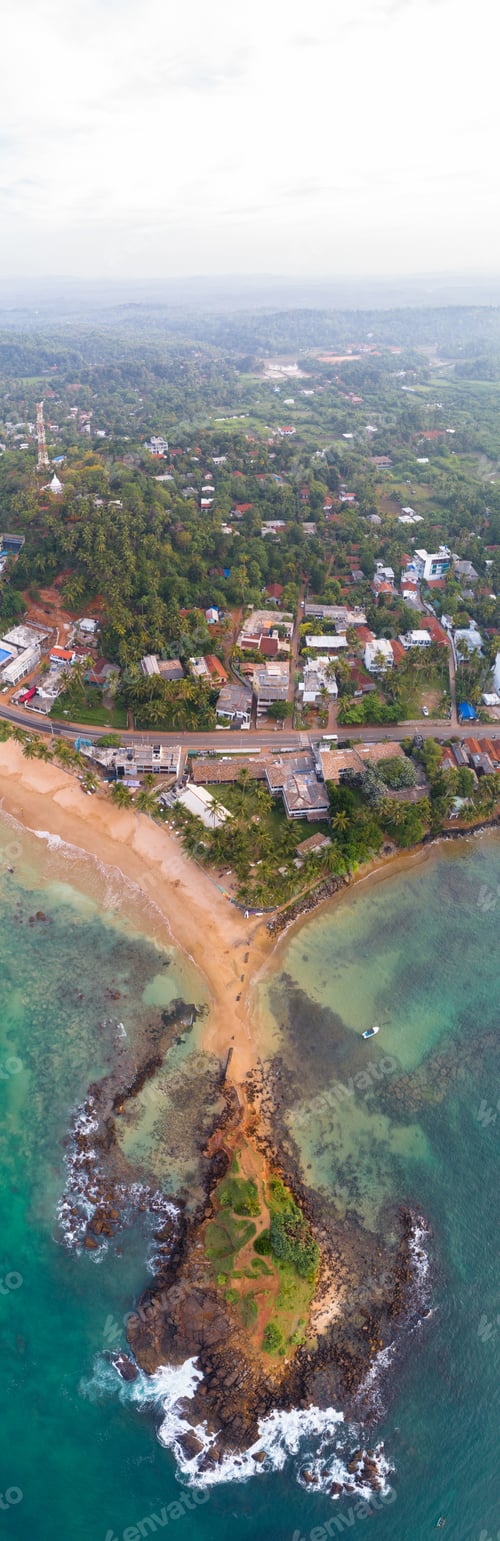 Preview: Aerial panorama view of mirissa town in sri lanka