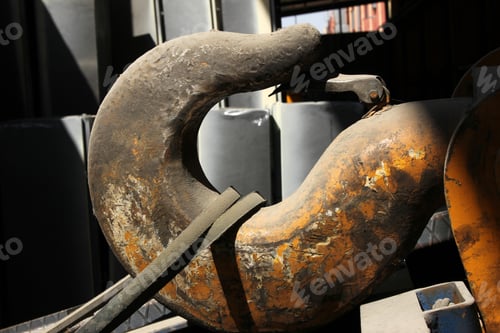 Preview: big crane hook inside factory