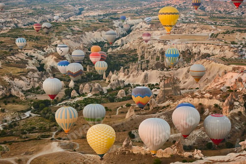 Preview: Balloons in rose valley, Cappadocia. Flights in Goreme. Turkey