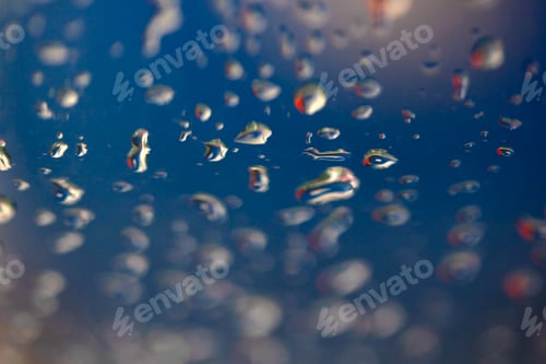 Preview: raindrops on glass texture abstract background